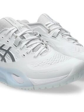 Asics Gel-Resolution X Tennis Pickleball Shoes (White, Pure Silver) - Women 8.5